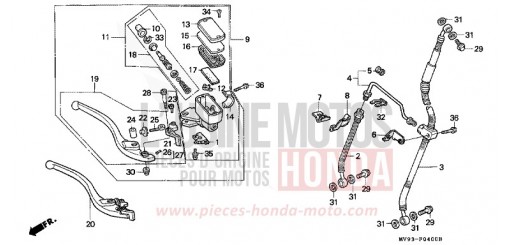 MAITRE-CYLINDRE FREIN AV. CBR600FN de 1992